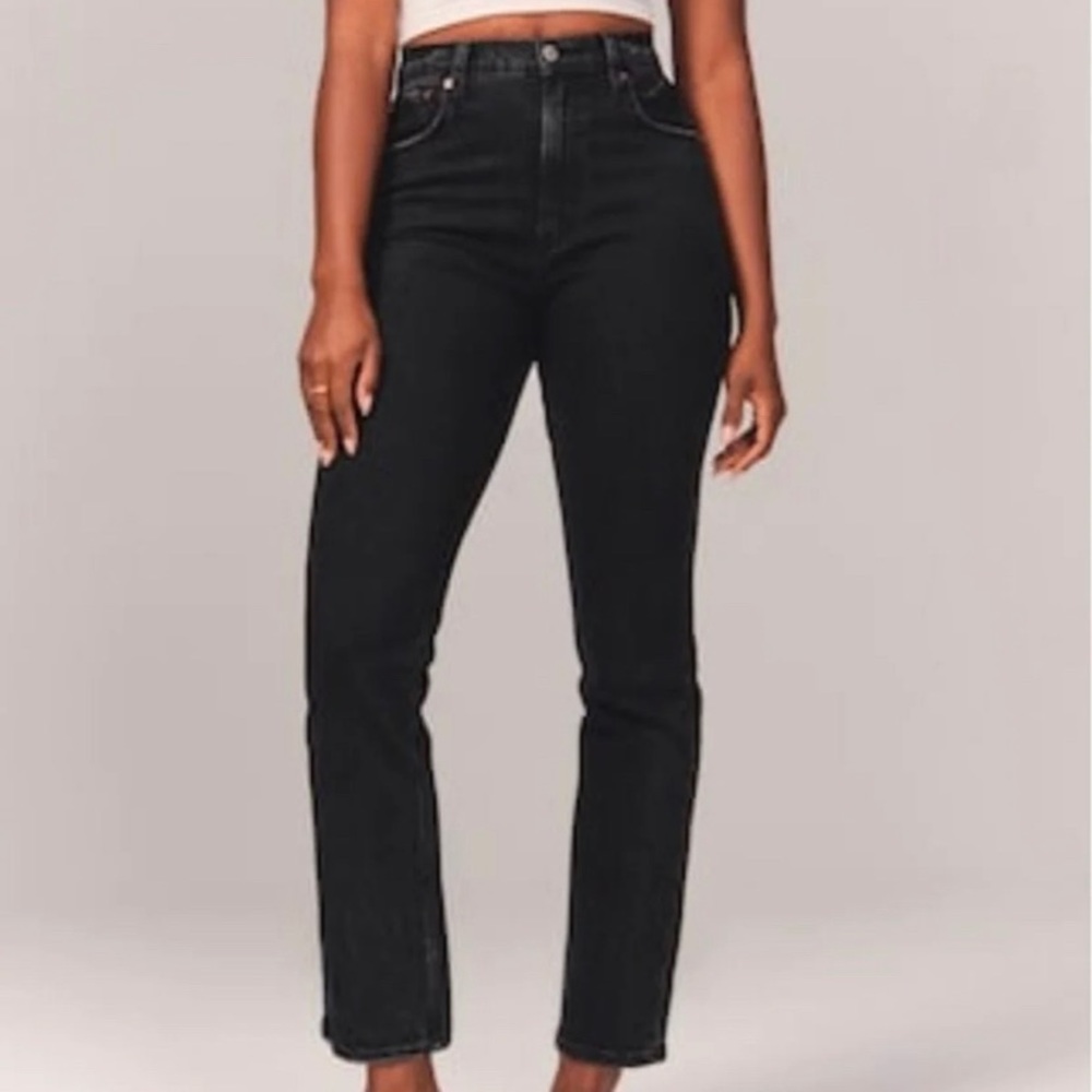 Abercrombie curve love straight leg jeans